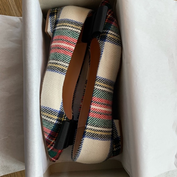 SOLD J. Crew Pointed-toe flats in snowy Stewart tartan - Picture 9 of 15